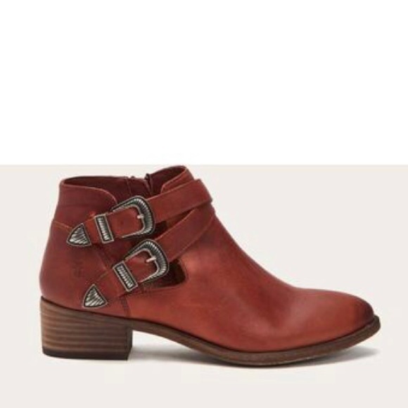 Frye Ray Leather Belt Western Shootie/Ankle Bootie - Picture 7 of 16